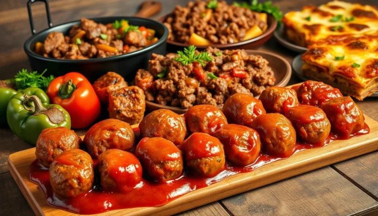 essen mit hackfleisch
