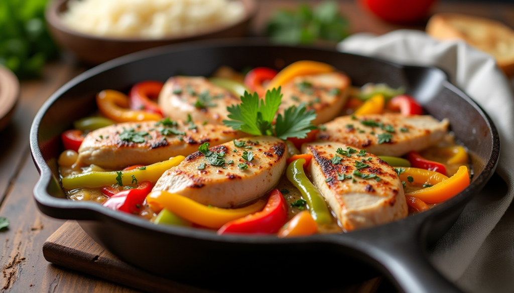 hähnchen paprika pfanne
