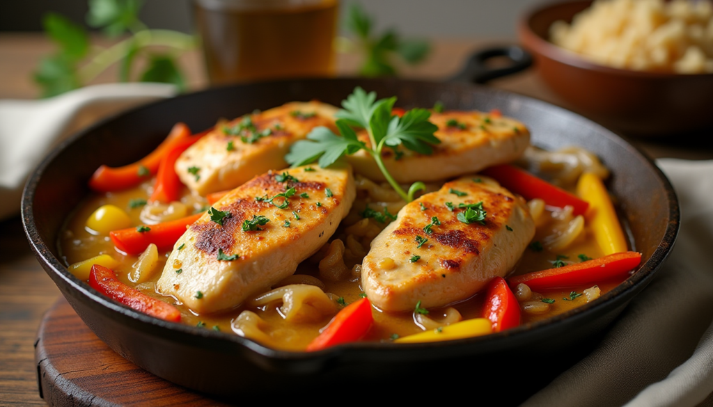 hähnchen paprika pfanne