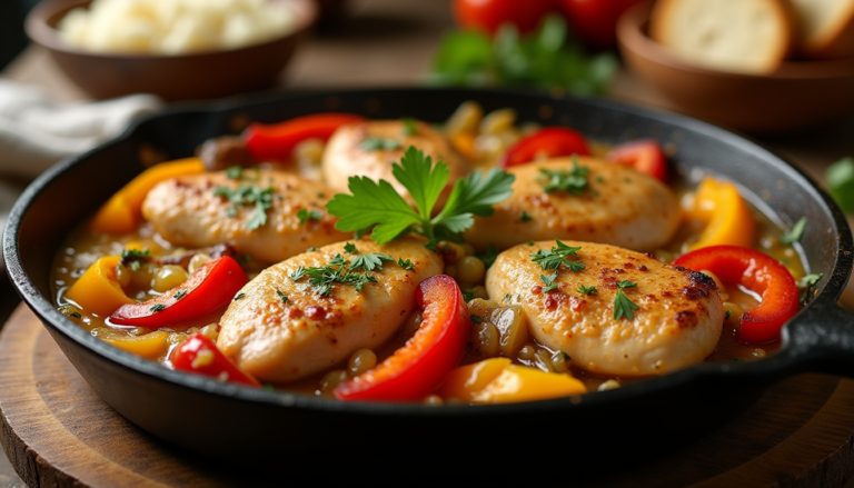 hähnchen paprika pfanne