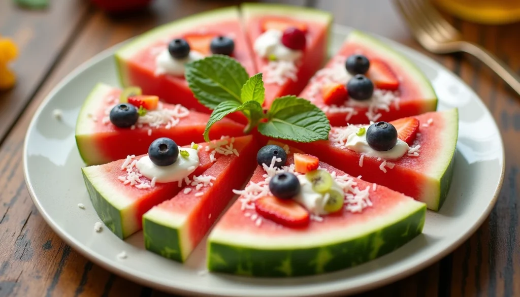Schnelle Wassermelonen-Pizza