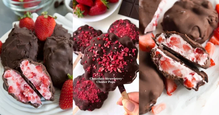 Chocolate Strawberry Cluster Pops