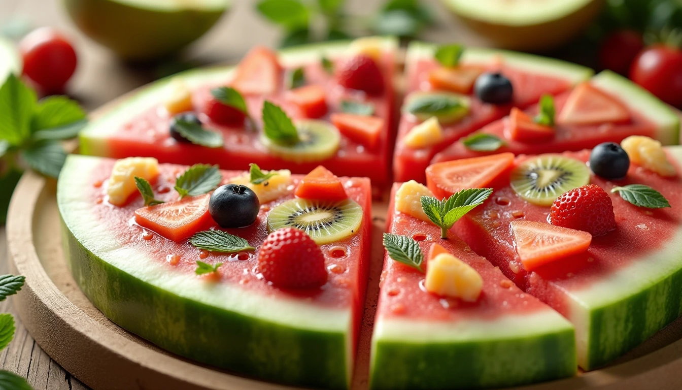Schnelle Wassermelonen-Pizza